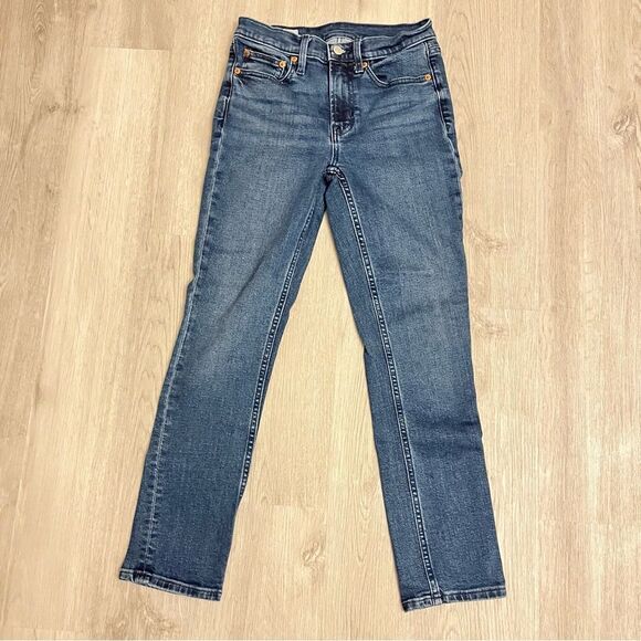 Gap Mid Rise Vintage Slim Jeans in Rinsed Blue Size 26/2 Regular - Picture 4 of 11